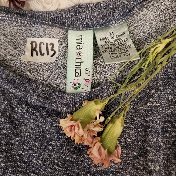 🌻🌺🌻NORDSTROM MIMI CHICA WOOL HI-LOW CROP TOP!! - Picture 4 of 5